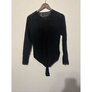 Brand New Popilush Women's Size XXL 2XL Black Long Sleeve One Piece Bodysuit